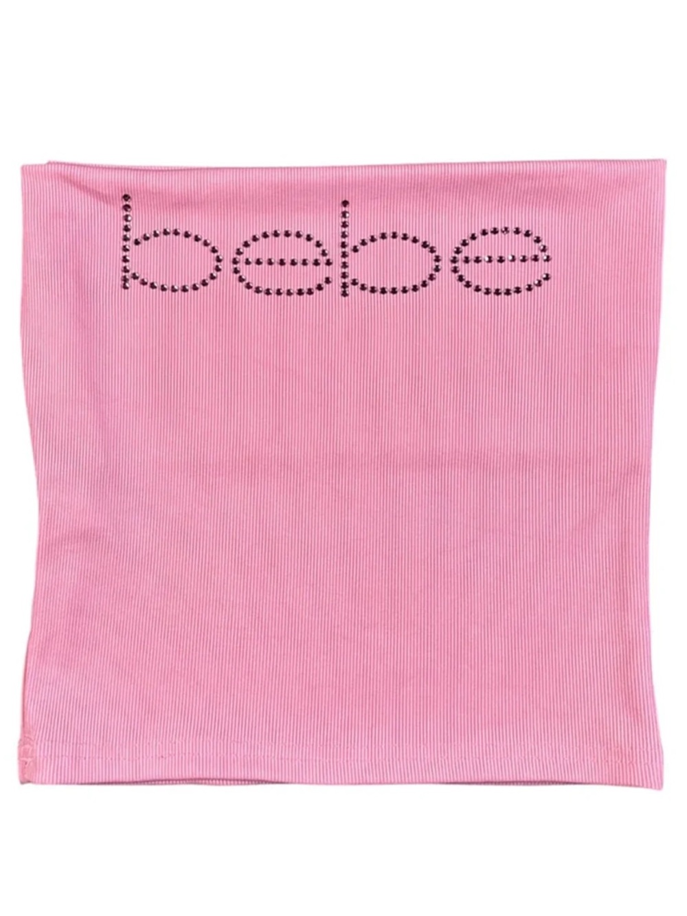 Pink BUNDLE Ribbed Strapless Rhinestone Tube Dress - Picture 3 of 4